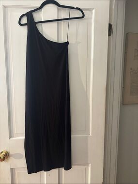banana republic one shoulder black dress | Dresses | Banana Republic Midi Ribbed Nwt Style:3K001035 Rust Plus A Line Size:UK L (40) Clean A